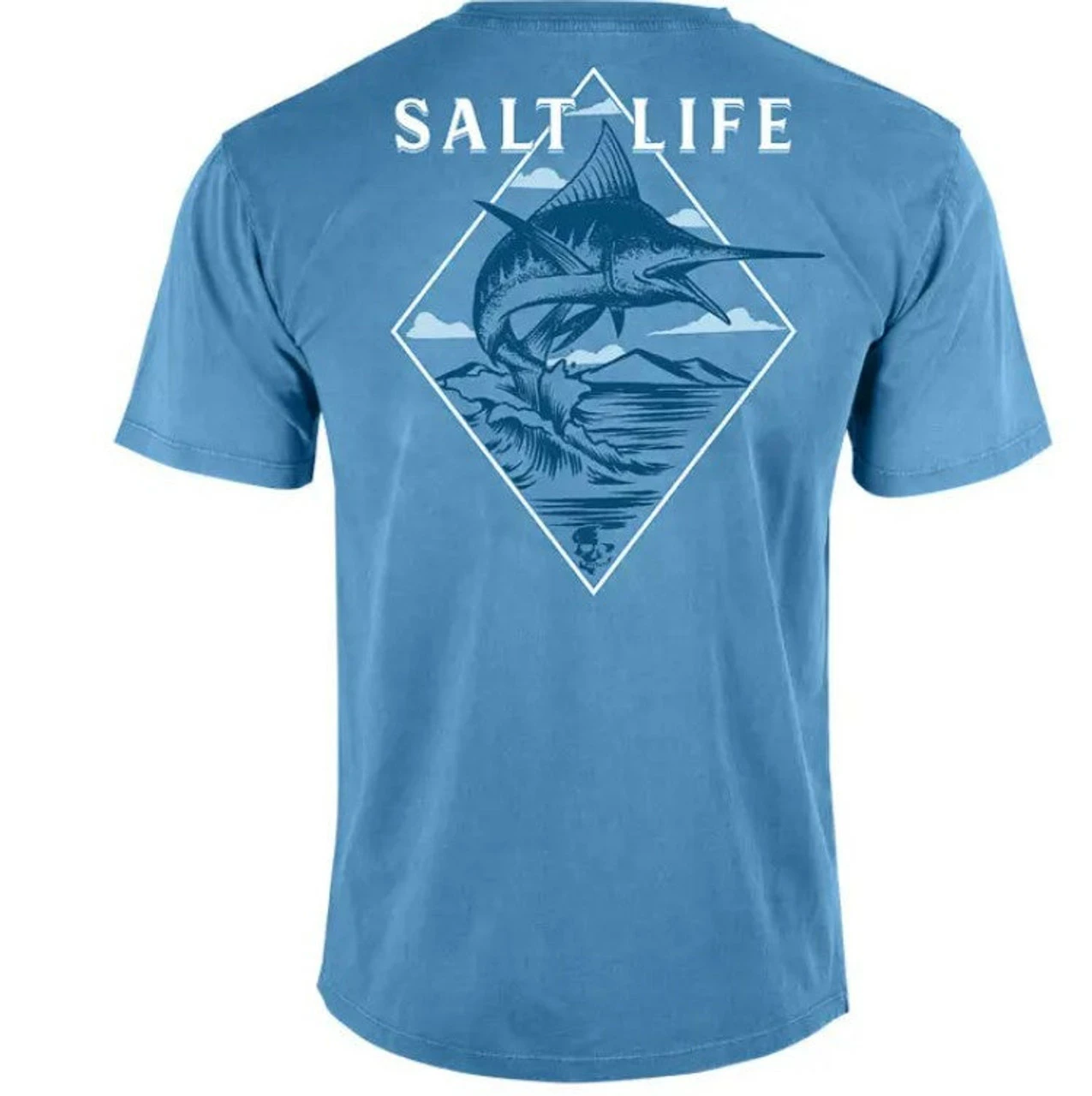 Salt Life® Diamond Bill Short Sleeve Pocket Tee - Atlantic Blue