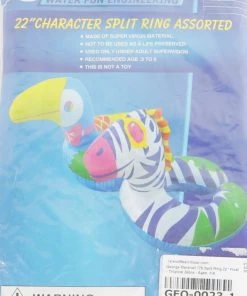 George Marshall Split Ring 22" Float - Tropical Zebra - Ages: 3-6