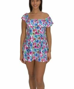 Fit4U Fit 4U™ Off The Shoulder Dress - Sunny Daze Multi