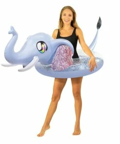 Pool Candy PoolCandy 42 Inch Inflatable Glitter Elephant Pool Tube