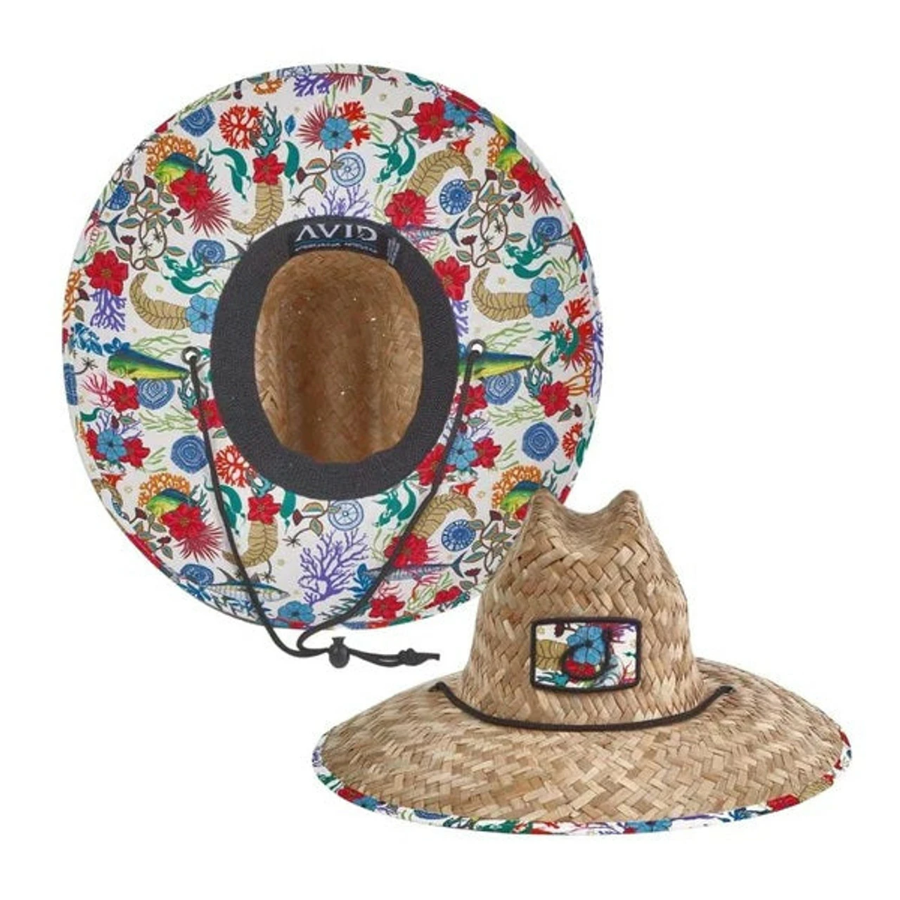 AVID AVH702 Sundaze Straw Hat - Fish Floral