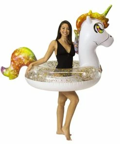 Pool Candy PoolCandy Jumbo Glitter Unicorn Beach & Pool Tube - 48in