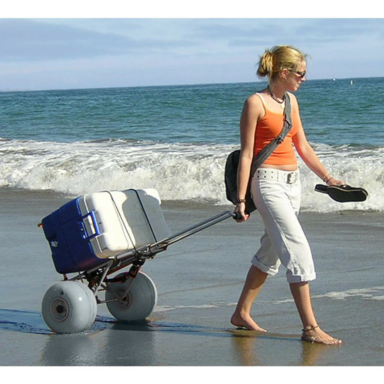 WheelEEZ® WZ1-BCF Beach Cart Folding - Sky Blue - Image 2