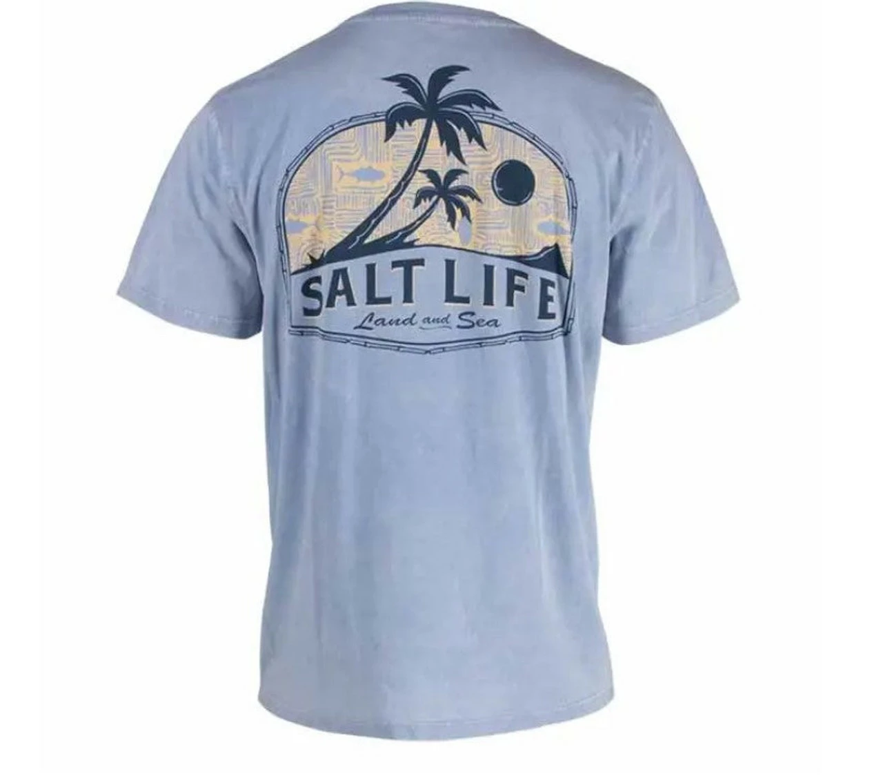 Salt Life® Land And Sea Short Sleeve Pocket Tee - Atlantic Blue