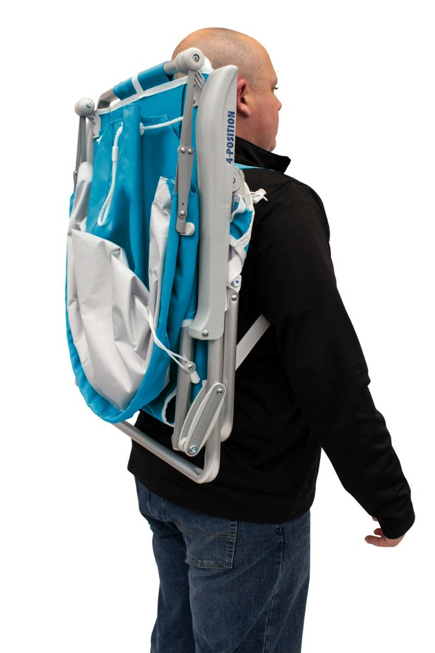 GCI Outdoor™ Backpack Beach Chair™ With SunShade - Saybrook Blue - Image 3