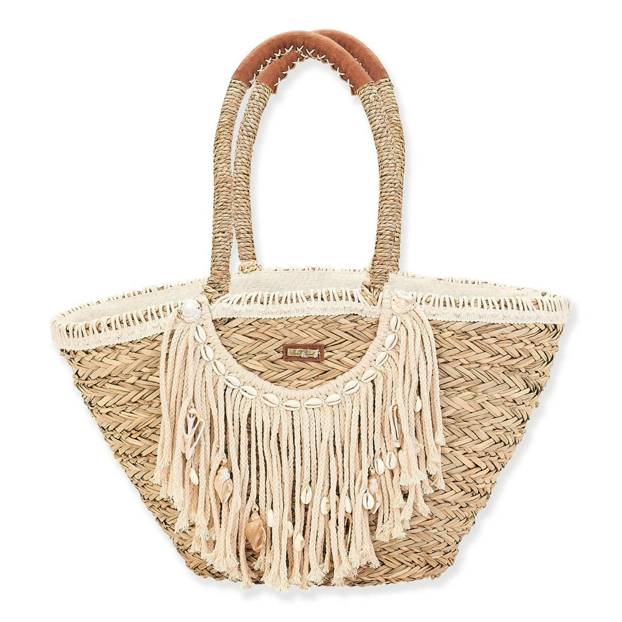 Sun N Sand Sun 'N' Sand® Seagrass Cotton Shoulder Tote - Natural