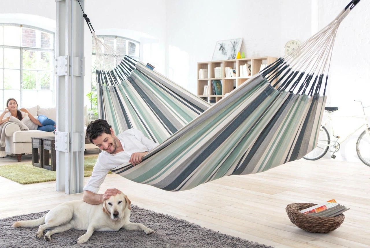 LA SIESTA® Paloma - Cotton Double Classic Hammock - Olive - Image 3