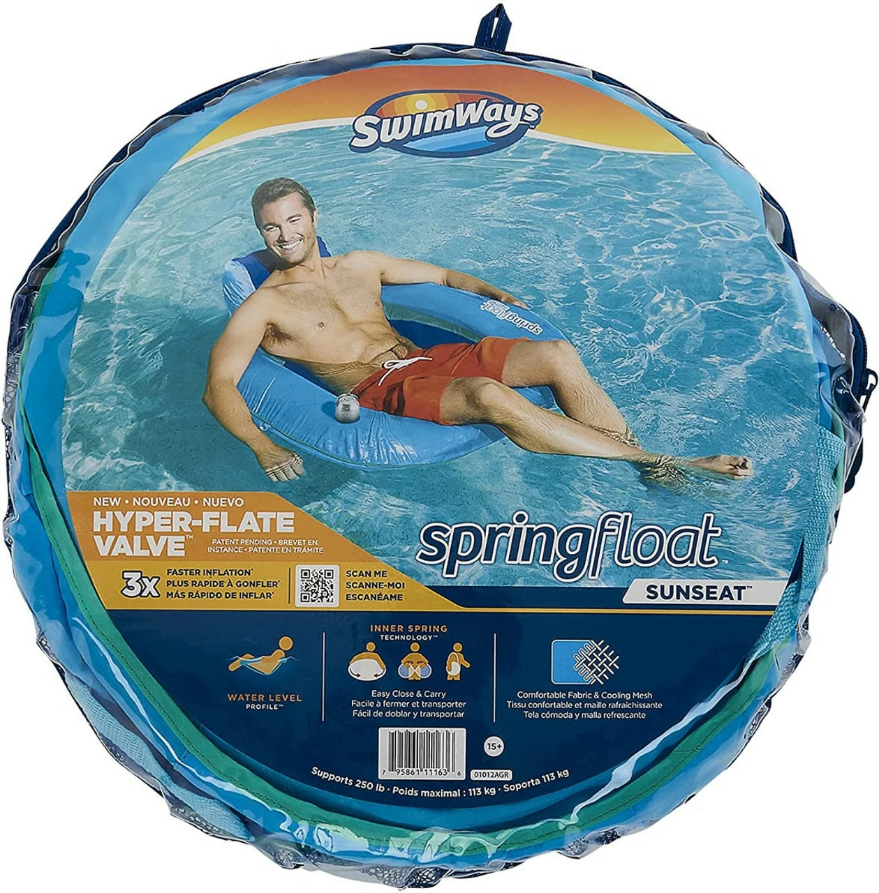 SwimWays Spring Float SunSeat With PDQ - Blue - Image 5