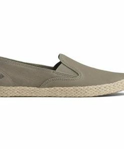 Sperry Top-Sider Sperry® Women's Sailor Twin Gore Leather/Jute Slip On Sneaker - Sage