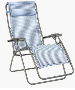 Lafuma® Relaxation Padded Chair - Marine Blue Stripe