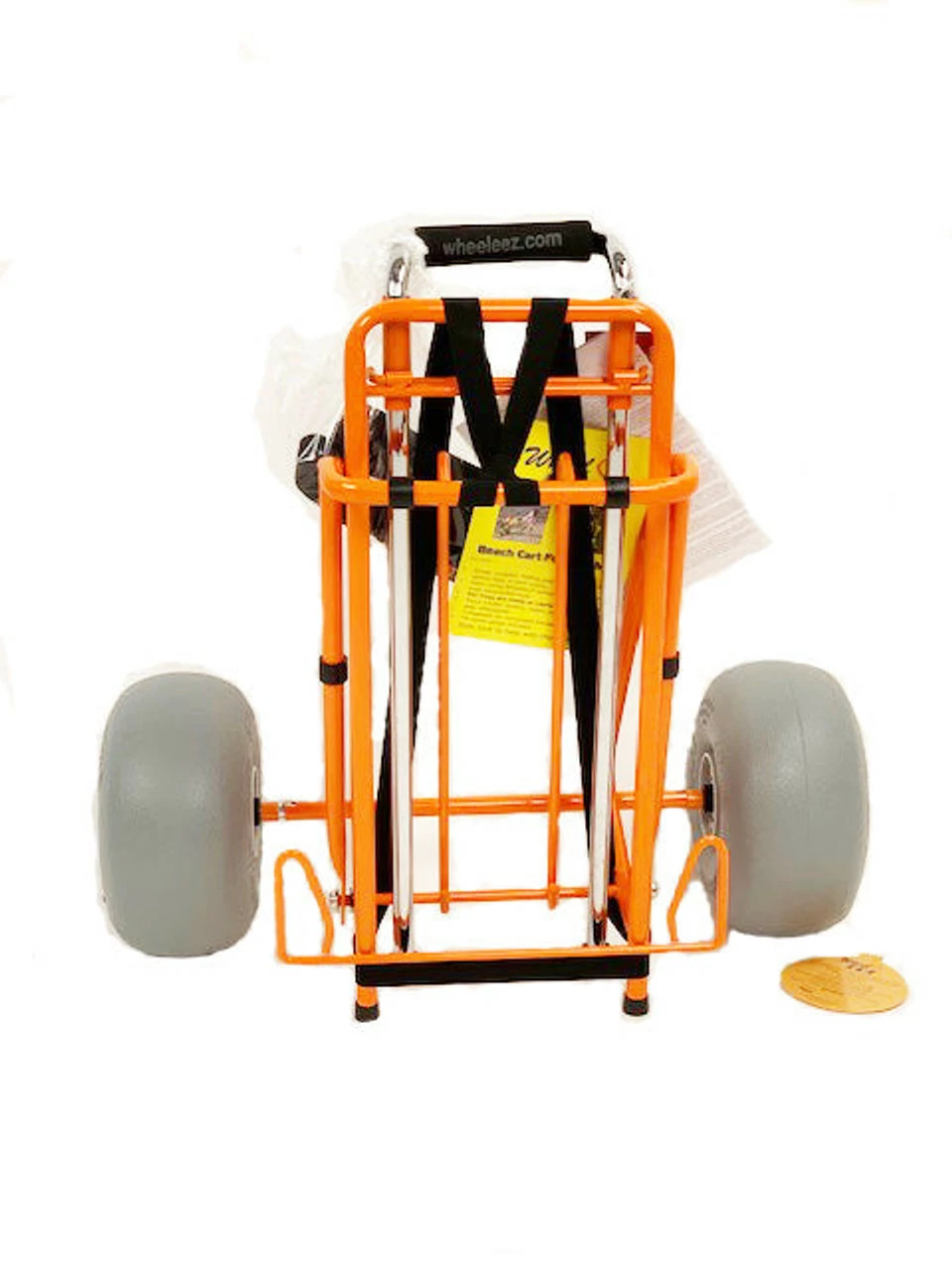 WheelEEZ® WZ1-BCFM Beach Cart Folding Mini - Orange - Image 2