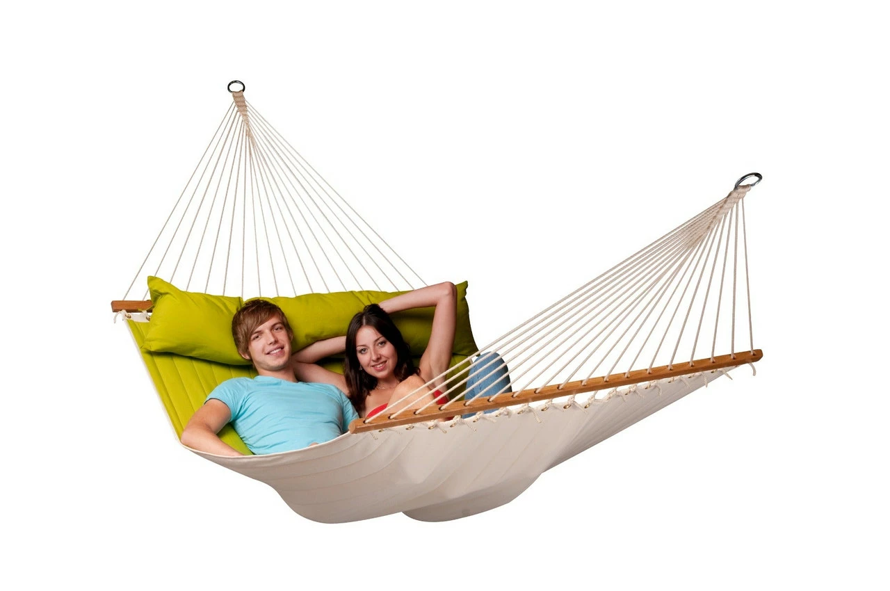 LA SIESTA® Alabama - Quilted KINGSIZE Spreader Bar Hammock - Image 2