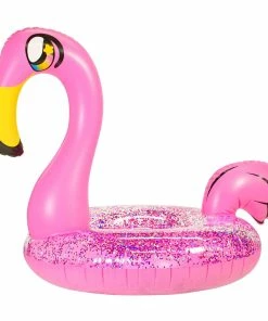 Pool Candy PoolCandy Jumbo Glitter Flamingo Beach & Pool Tube - 48in