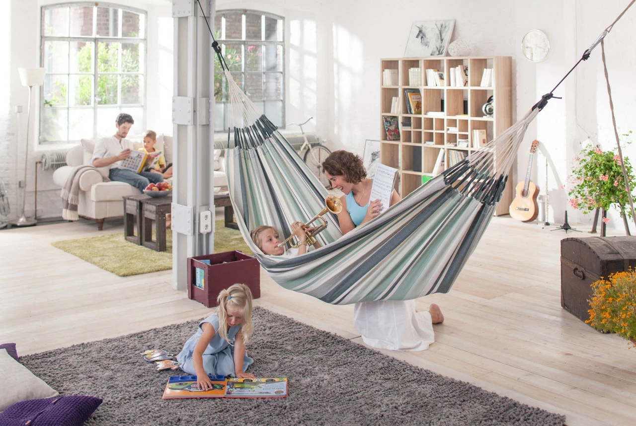 LA SIESTA® Paloma - Cotton Double Classic Hammock - Olive - Image 4