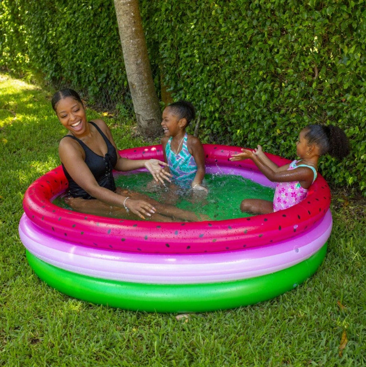 Pool Candy PoolCandy Inflatable Sunning Pool - Watermelon Print - 60x60x15 Inches - Image 3