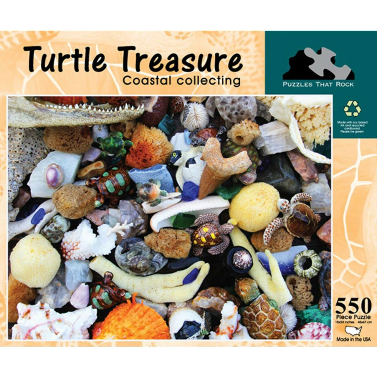 Puzzles That Rock 550 Piece Puzzle - Turtle Treasure
