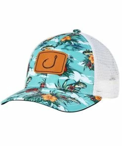 AVID MH12013 Fish Floral Trucker Hat - Hibiscus Honey