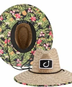 AVID MH22110 Pinch Front Straw Hat - Pineapple Party