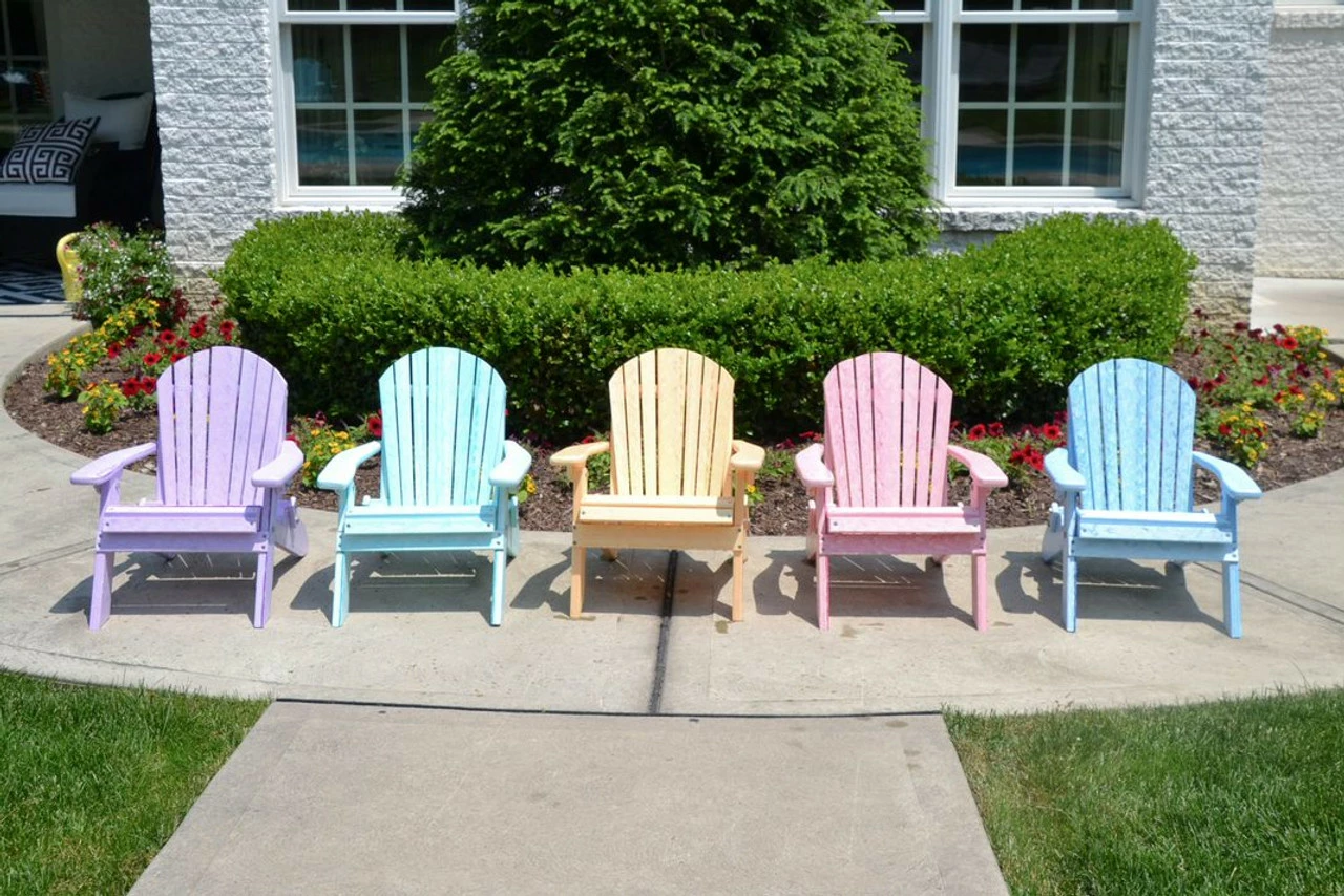 Furniture Barn USA Furniture Barn Toddler's Fanback Poly Folding Adirondack Chair - Image 5