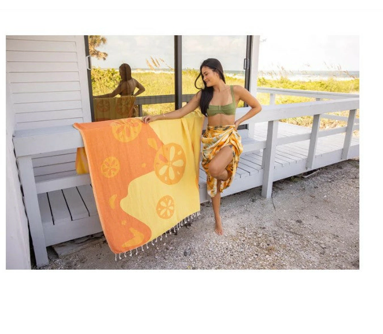 Sand Cloud 100% Turkish Organic Cotton LG Towel - Sand Dollar- 52x69 - Image 2