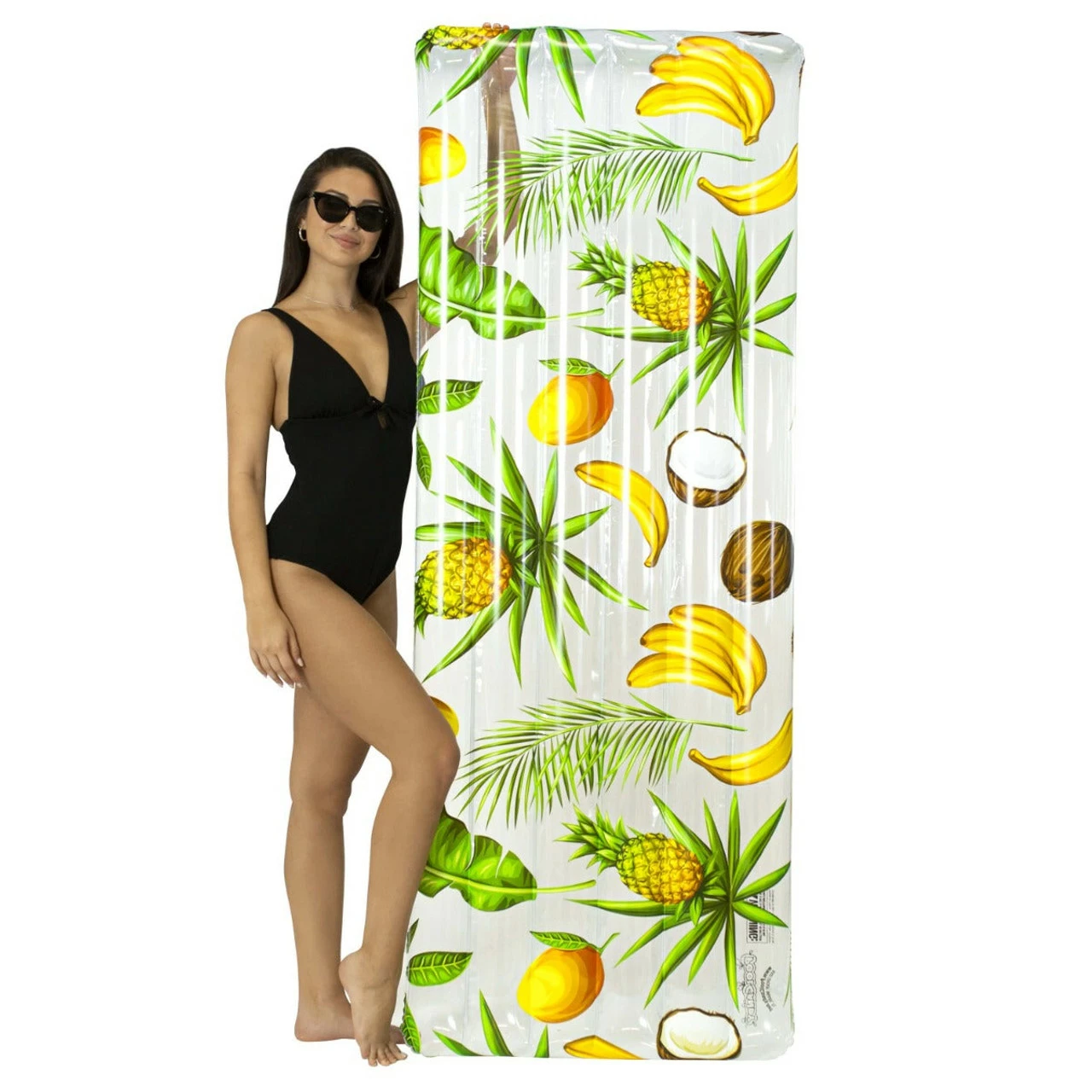 Pool Candy PoolCandy Inflatable Tropical Print Pool Raft - 74x30 Inches
